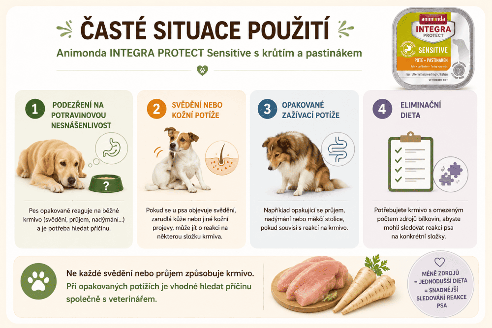 Animonda Intestinal Časté situace použití krmiva pro psy